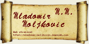 Mladomir Moljković vizit kartica